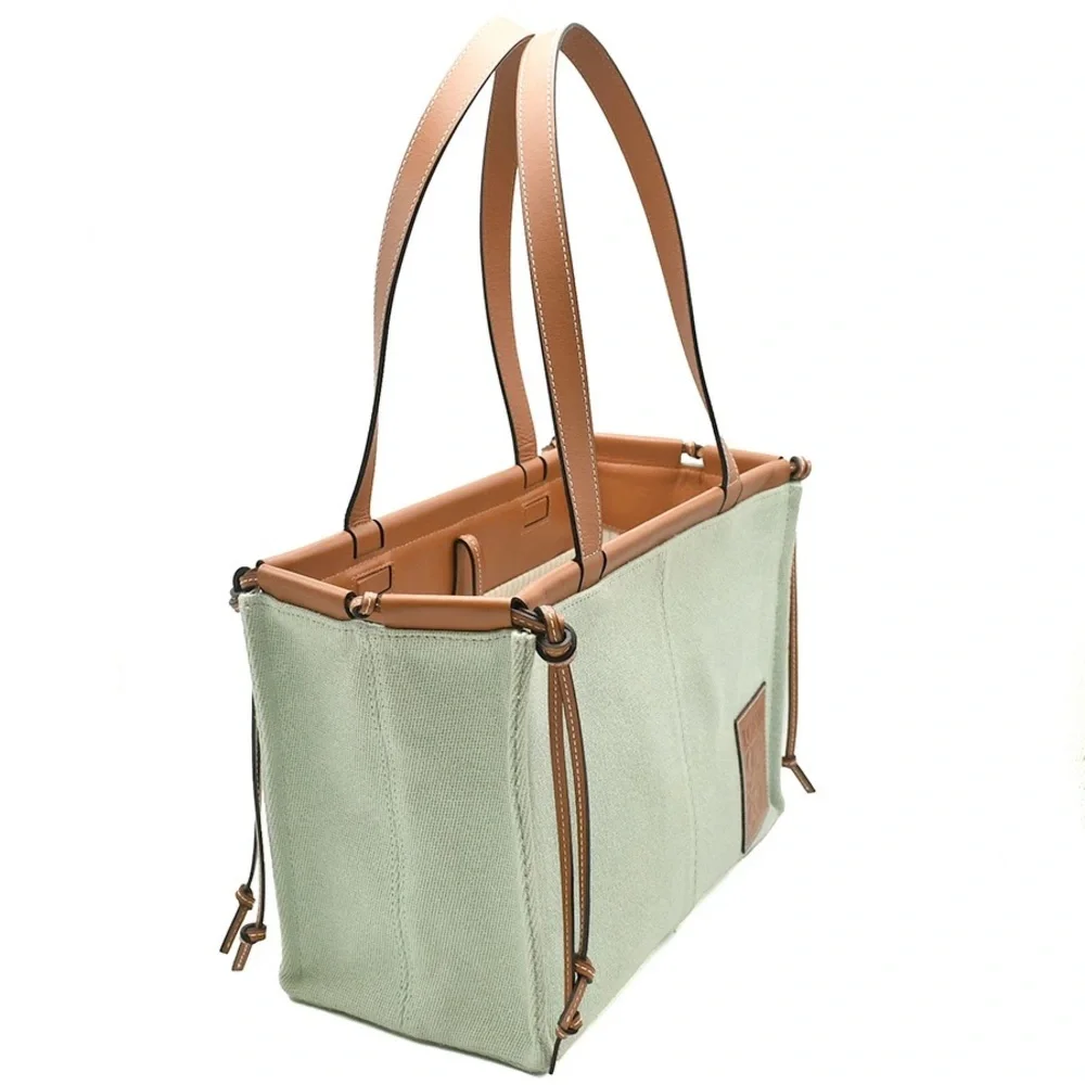 Loewe Pastel Green Anagram Cushion Tote, like new